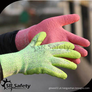 SRSAFETY 13G luvas de trabalho de segurança revestidas com látex / luva de látex / luva de segurança / luva de látex de trabalho